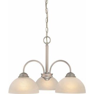 Volume Lighting Bernice 3 Light Nickel Chandelier V2273 62