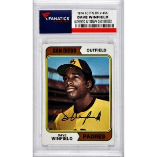 Fanatics Authentic Dave Winfield San Diego Padres Autographed 1974 Topps #456 Rookie Card