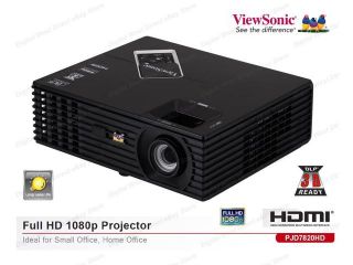 Refurbished ViewSonic PJD7820HD Full HD,1080p,3000 Lumens,15000:1,3D Ready,DLP Projector