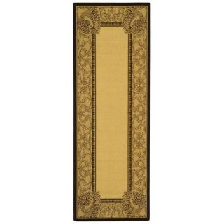 Safavieh Courtyard Natural/Chocolate 2 ft. 3 in. x 6 ft. 7 in. Runner CY2965 3401 27