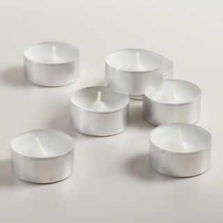 White Long Burning Tealight Candles, 50 Pack