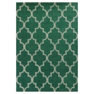 Kas Rugs Perfectly Mosaic Emerald/Ivory 2 ft. 3 in. x 3 ft. 9 in. Area Rug MEC672427X45