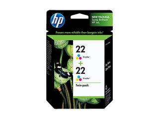 HP 22 Tri color Ink Cartridge Twin Pack (CC580FN#140)
