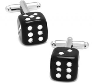 Mens Cufflinks Inc Dice Cufflinks   Black