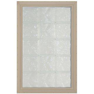 Pittsburgh Corning LightWise Decora Sand Vinyl New Construction Glass Block Window (Rough Opening 17.625 in x 72.125 in; Actual 16.375 in x 71.125 in)