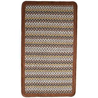 Thorndike Mills Green Mountain Maple Syrup Brown/Tan Striped Area Rug; Square 4