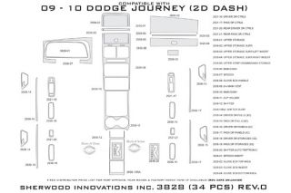2010 Dodge Journey Wood Dash Kits   Sherwood Innovations 3828 R   Sherwood Innovations Dash Kits