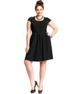 Love Squared Plus Size Short Sleeve A Line Dress