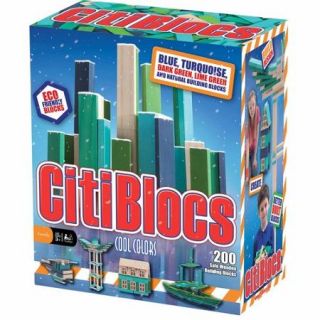 CitiBlocs 200 Piece Cool Colored Building Blocks
