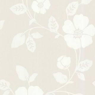 Beacon House 56 sq. ft. Zync Off White Modern Floral Wallpaper 450 67324