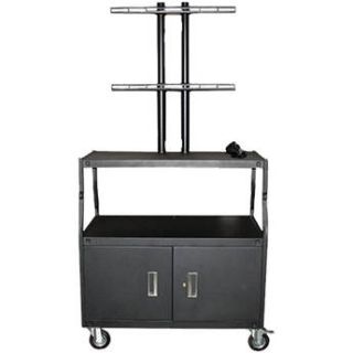 Vutec Wide Body Flat Panel Cart with Locking Cabinet VFPCAB4420E