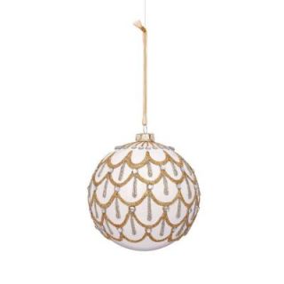 Sage & Co. Holiday Collection 3.5 in. Drape Pattern Glass Ball Ornament (6 Pack) XAO19120CR