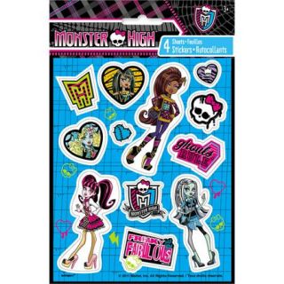 Monster High Sticker Sheets, 4ct