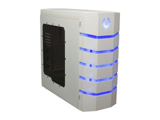 BitFenix Colossus White Window / Blue LED / White Steel / Plastic ATX Full Tower Computer Case 