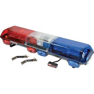 Wolo Infinity 2 Strobe Roof Mount Light Bar —  25 Total Lights, Red & Blue Lens, Model# 7515-BR  Light Bars