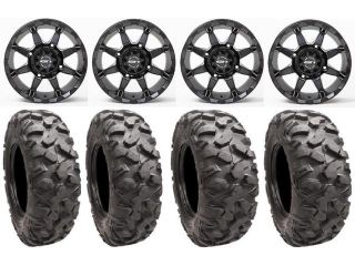 STI HD6 14" Wheels Black 27" Roctane Tires Sportsman 550 850 1000 