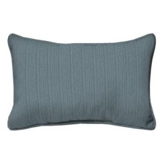 Hampton Bay Blue Texture Outdoor Lumbar Pillow FF69121B 9D4