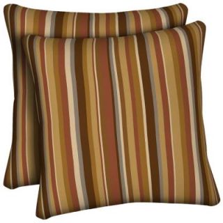 Hampton Bay Rustic Stripe Outdoor Throw Pillow (2 Pack) AC18554X 9D2