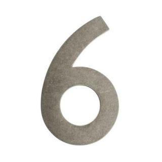 Architectural Mailboxes 5" Brass Floating House Number, Satin Nickel, 7