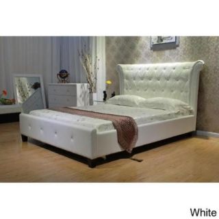 Eastern King Upholstered Bed White