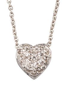 Roberto Coin Pave Heart Necklace