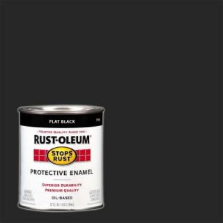 Rust Oleum Stops Rust 1 qt. Flat Black Protective Enamel Paint (Case of 2) 7776502