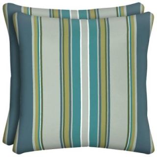 Hampton Bay Garden Stripe Outdoor Pillow (2 Pack) JE07554B D9D2