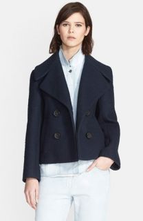 3.1 Phillip Lim Denim Layer Double Breasted Wool Blend Jacket