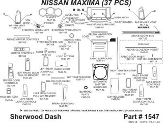 2004, 2005, 2006 Nissan Maxima Wood Dash Kits   Sherwood Innovations 1547 CF   Sherwood Innovations Dash Kits
