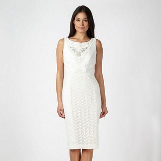 Star by Julien Macdonald Designer ivory embellished lace dress