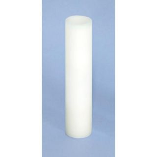 8" White Battery Operated Flameless LED Lighted Wax Tall Christmas Pillar Candle