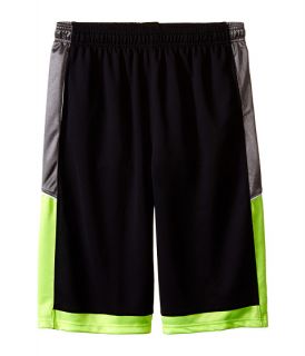 Under Armour Kids Baseline Shorts (Big Kids) Black/Fuel Green