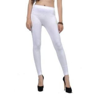 eForCity Women's Full Length Seamless Leggings Jeggings (One Size Fits All)   White