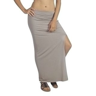 Free to Live Womens Ankle Length Side Slit Maxi Skirt   17730232