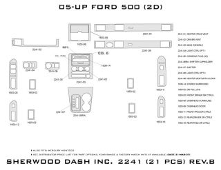 2005, 2006, 2007 Ford Five Hundred Wood Dash Kits   Sherwood Innovations 2241 CF   Sherwood Innovations Dash Kits