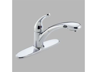 Delta 470 DST Signature Single Handle Pull Out Sprayer Kitchen Faucet in Chrome