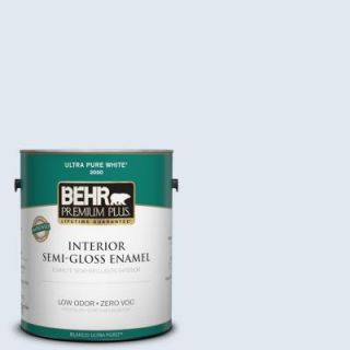BEHR Premium Plus 1 gal. #570A 1 Ice Floe Zero VOC Semi Gloss Enamel Interior Paint 305001