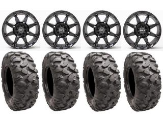 STI HD6 14" Wheels Black 30" Roctane Tires Sportsman 550 850 1000 