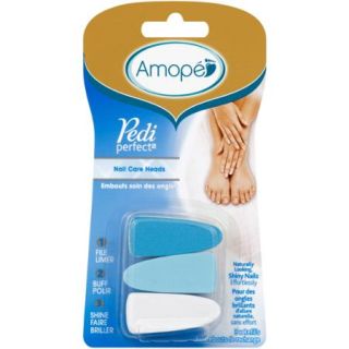 Amope Pedi Perfect Electronic Nail Care System Refill Heads, 3ct