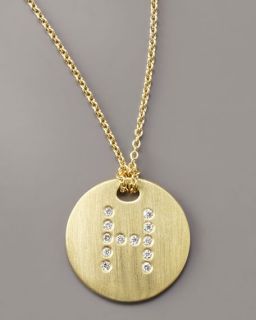 Roberto Coin Letter Medallion Necklace, H