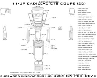 2011, 2012, 2013 Cadillac CTS Wood Dash Kits   Sherwood Innovations 4235 CF   Sherwood Innovations Dash Kits