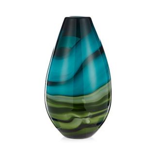 Butterfly Home by Matthew Williamson Designer green glass swirl bullet vase