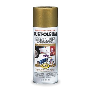 RUST OLEUM Burnished Brass Spray Paint, Metallic Finish, 11 oz.   Spray Paints   1PTG5|7275830