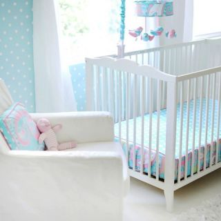 My Baby Sam Pixie Baby Bumperless Crib Sheet Aqua