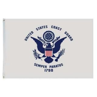 NYLGLO 1681 US Coast Guard Flag, 5x8 Ft, Nylon