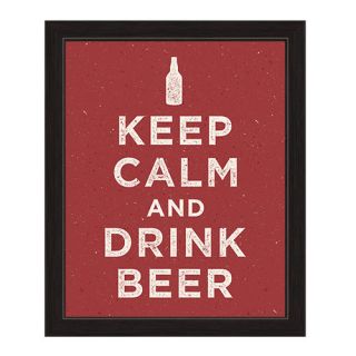Keep Calm and Drink Beer Framed Textual Art