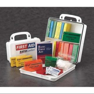 RAPID COMFORT 9JRL6 First Aid Kit, Unitized, White, 103Pcs, 4Ppl