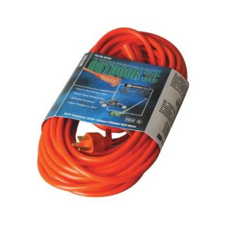 Coleman Cable   Vinyl Extension Cords 50 16/3 Sjtw A Orange Ext. Cord