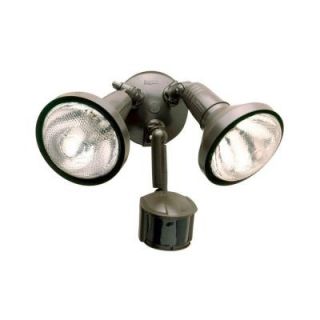 All Pro 180 Degree Outdoor Bronze Motion Sensing Security/Flood Light with Lamp Cover MS185R
