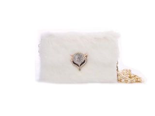 VWTECH® For Iphone 6 4.7" Inch Noble Bling Soft Furry Warm Rabbit Fur Hair Handbag Purse Shoulder Bag With Wallet Card Holder & Lanyard Chain Case Cover
